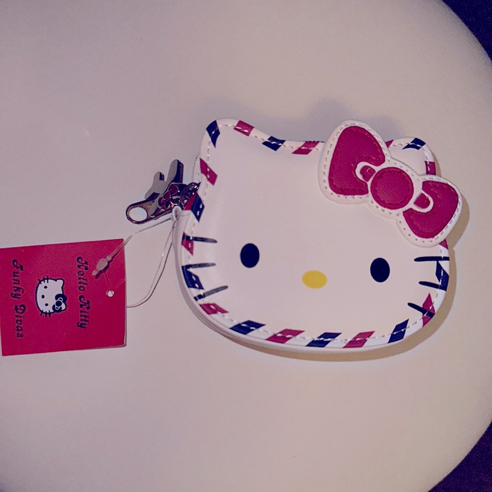 Coin purse hello kitty mail plane